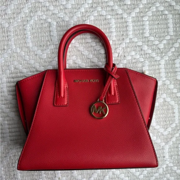 Michael Kors Avril Small Leather Top-Zip Satchel - Picture 1 of 10